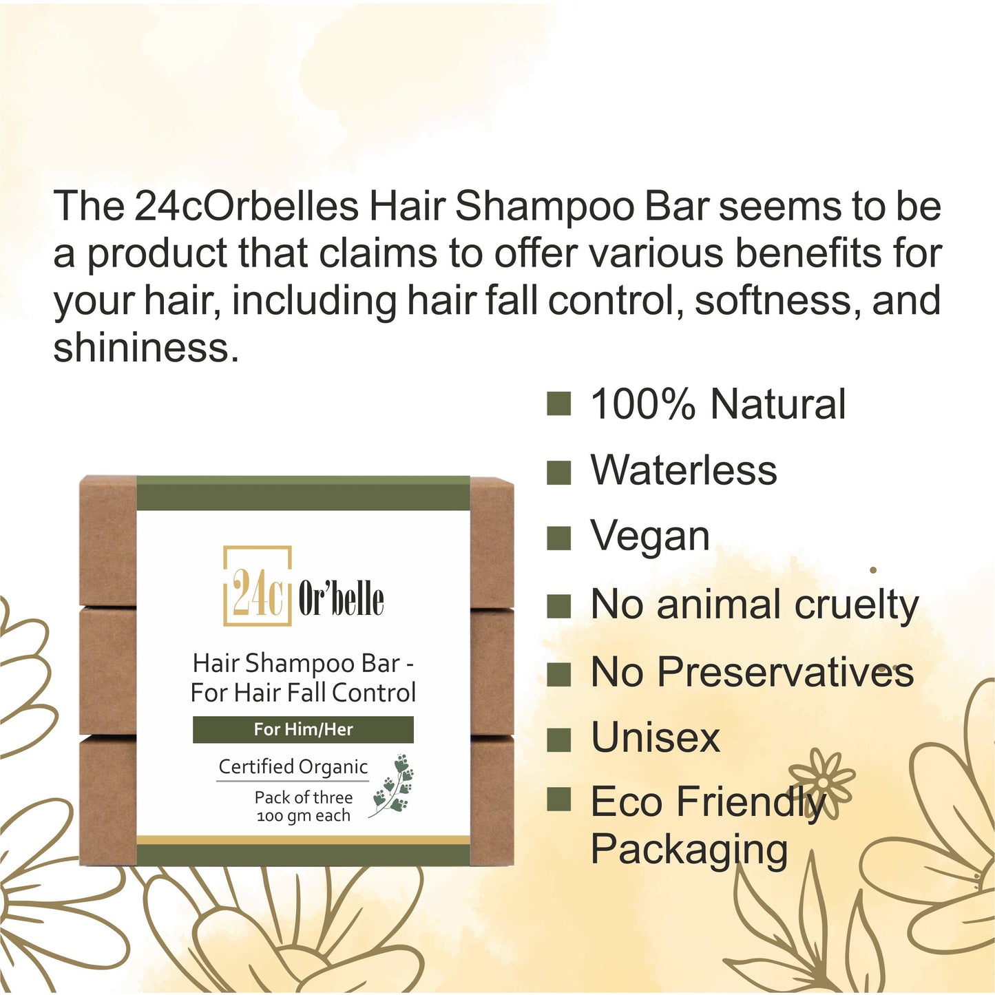 Hair shampoo bar